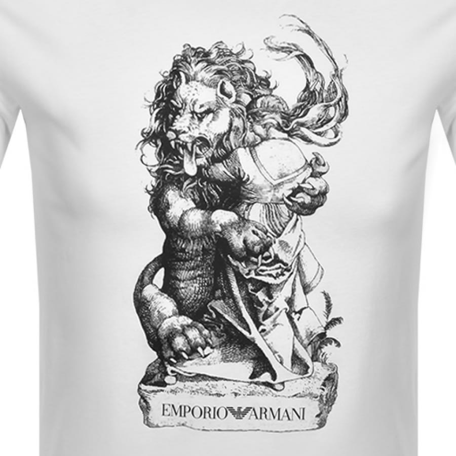 Alternative Image for ProductEmporio Armani Crew Neck Logo T Shirt White3